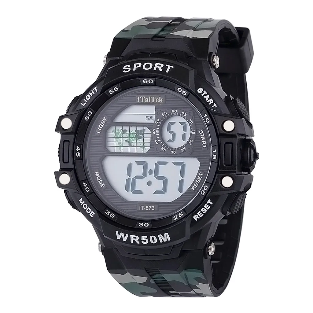 Мужские модные спортивные водонепроницаемые часы, многофункциональные светящиеся модные электронные часы, водонепроницаемые часы Relogio Masculino#10