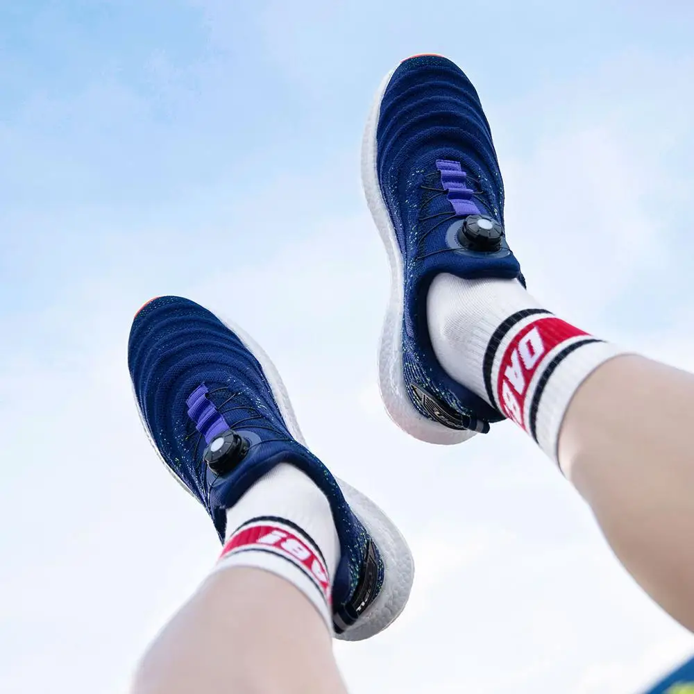  Xiaomi New Uleemark men Smart Spin button Cushioning running shoes Flying weaving Breathable Leisur