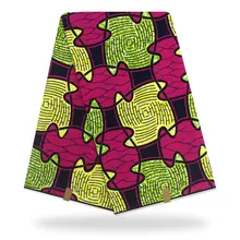 Хлопок настоящий воск гарантированный настоящий голландский воск высокого качества 6 ярдов Африканский Анкара для вечерние платья Y90814-21