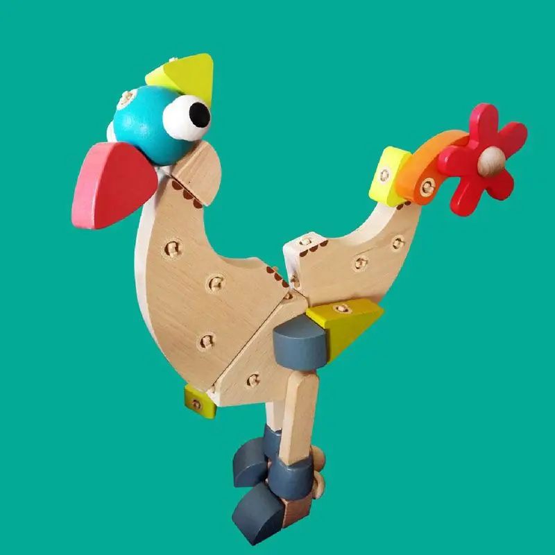 

Buttoned Flexible of Cute Pet Series Educational Children DIY Fight Inserted Construction Building Blocks Animal Model Gift Box