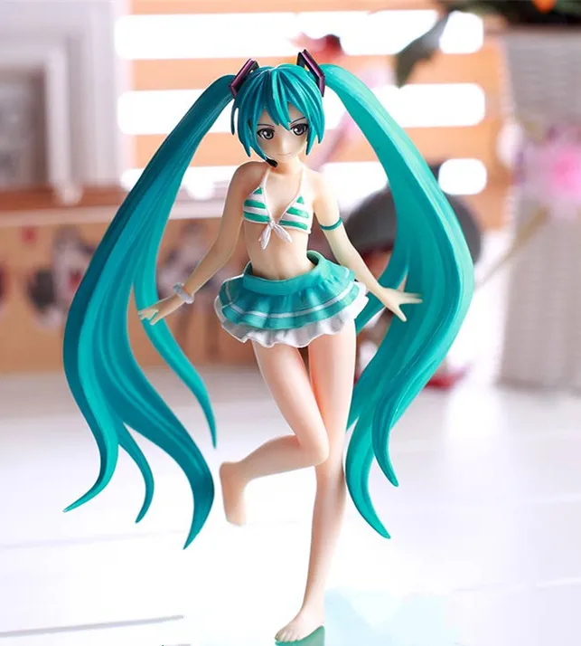 Супер Sonico Hatsune Miku фигурка кукла в купальнике Ver. 1/12 Масштаб ПВХ фигурка Коллекция Модель игрушки