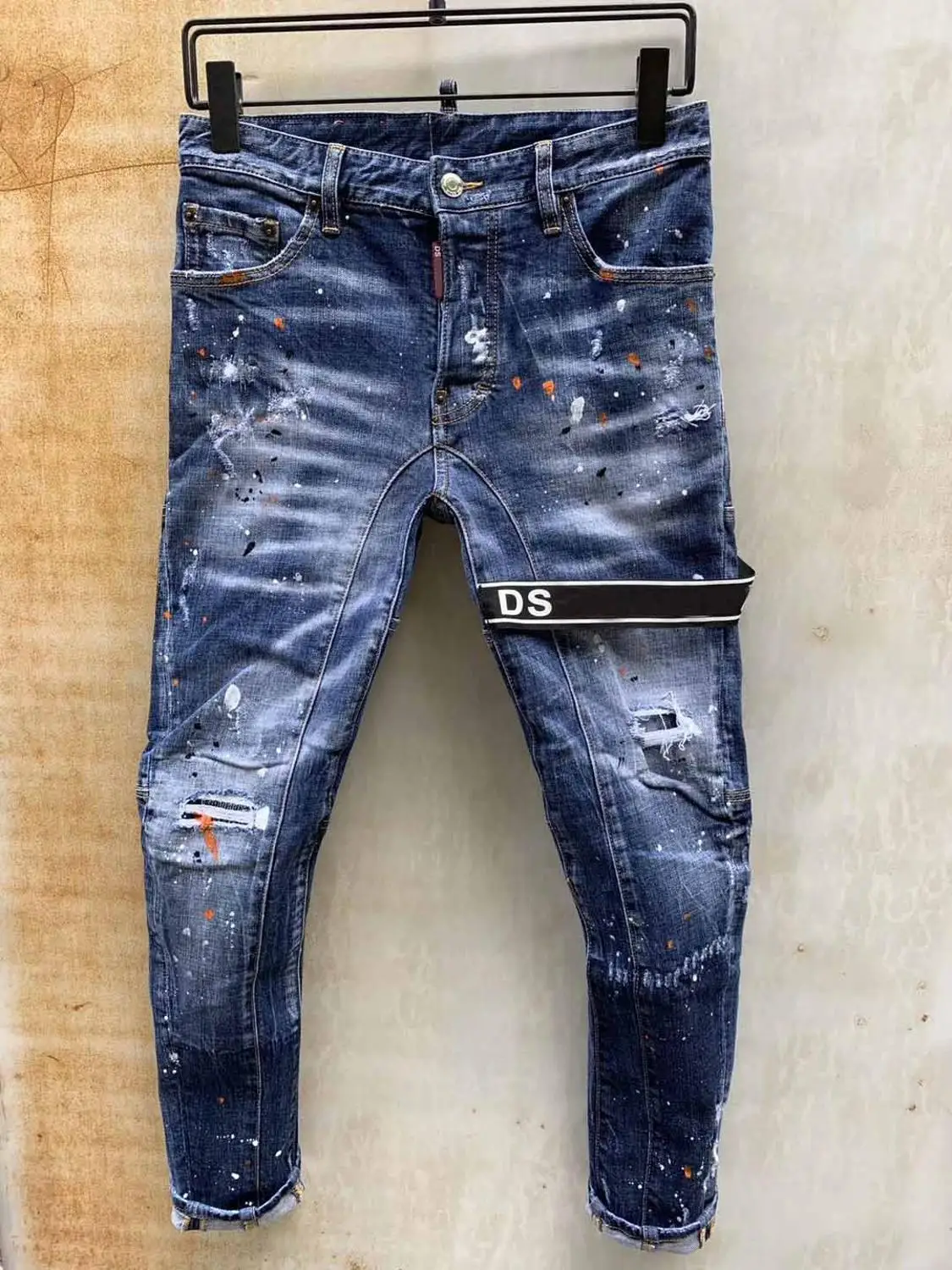 Мужские джинсы рваные для мужчин обтягивающие DSQ мужские верхняя одежда брюки T79-1