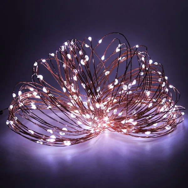 thumbnail image 1 of Guirnalda de luces LED de alambre de cobre para decoración del hogar, bodas, exteriores, Navidad, 12 V CC, 10 m, 20 m, 50 m, 1 of 5