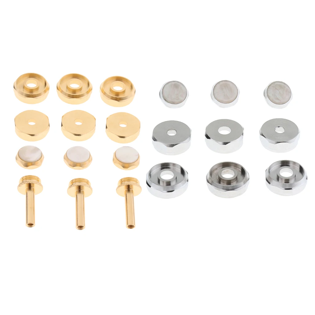 Trumpet Cap Screw Cover Finger Buttons & Golden Plating Trumpet Parts for Trumpet Accessory