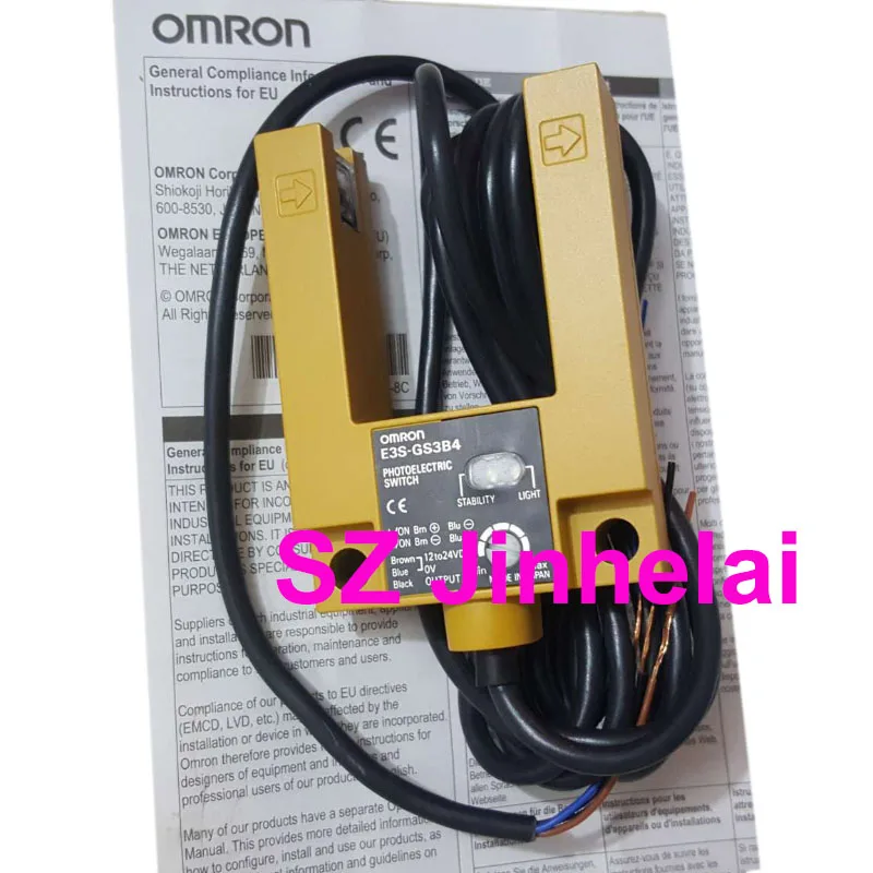 

OMRON E3S-GS3E4 E3S-GS3B4 Authentic Original U Trough type Photoelectric Sensor Switch Industry 2M or 5M 12-24VDC