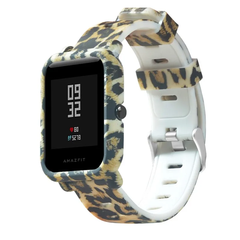 Чехол для смарт часов с цветным камуфляжным рисунком Huami Amazfit Bip защитный чехол s
