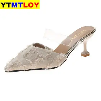 

NEW Summer Women Sandals Wedding Shoes Bridal Pointed Toe Woman Slippers Low Heels Dress Shoe sandalias mujer Zapatilla Mujer