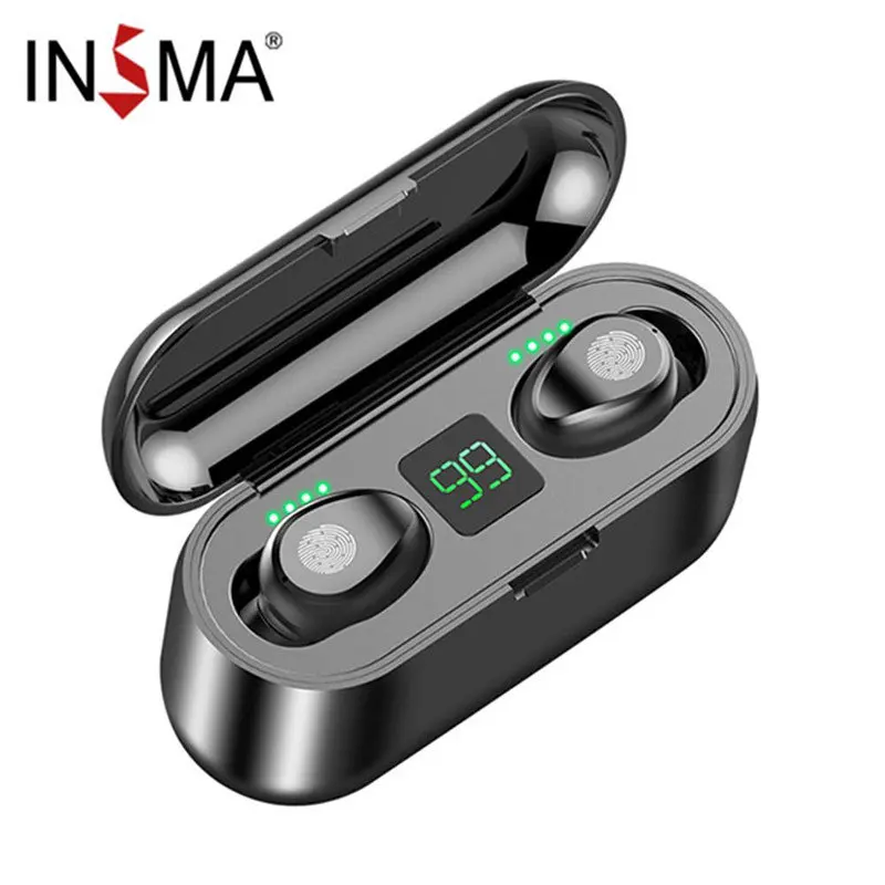 TWS Wireless bluetooth 5 0 Earphone LED Display Mini Wireless With 2000mAh Power Bank Phone Holder Sports Gaming Earbuds