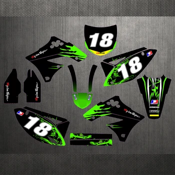 

Motorcycle stickers custom complete tool graphics background decal sticker quantity luster for the team KXF250 09-12 2008 2011