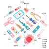 Wooden Pretend Play Doctor Educationa Toys for Children Kid Medical Simulation Medicine Chest Set for Kids Interest 5