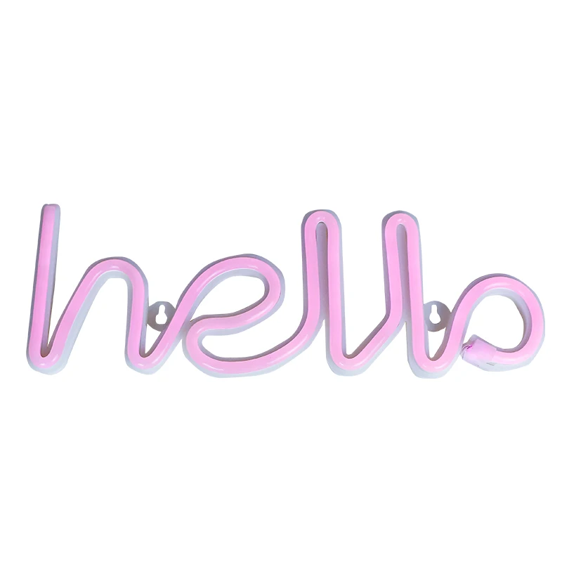 Большой светодиодный неоновый светильник Hello Art Декоративный Настенный декор для