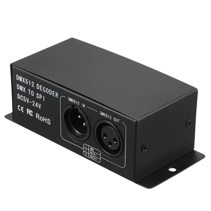 

Top-LED Light Controller Working Dc 5-24V Rgbw Dmx512 Decoder Dmx To Spi Si for String Lights
