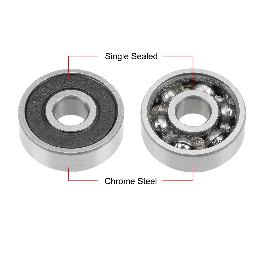 uxcell 1-20pcs 6mm I.D. Miniature Ball Bearings 6x19x6mm 8x16x5mm 6x19x6mm 6x22x7mm 606z 626z 636z 696z