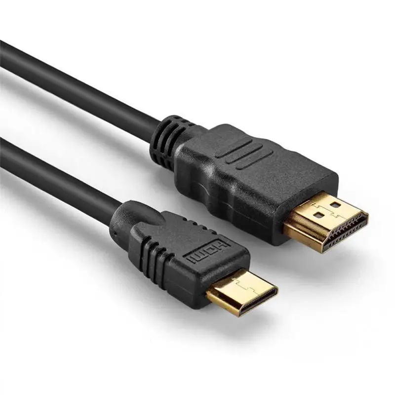 05 м/1 м/1,8 м HDMI mini type C штекер в стандартный мужской кабель Свинец Full HD 1080P 1 м позолоченный ТВ кабель