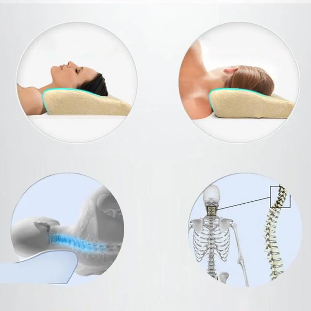 

Slow Rebound Comfortable Memory Foam Pillow Butterfly Shaped Bedding Orthopedic Pillow for Neck Pain Sleeping Massage Pillows