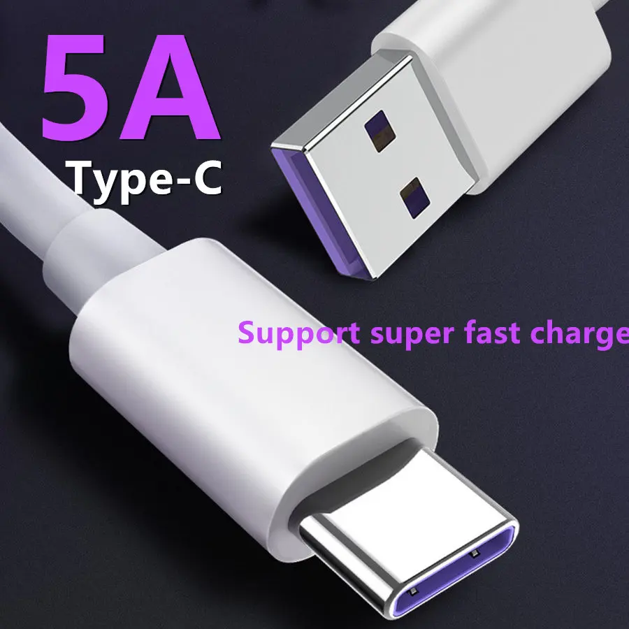 Кабель 5A Supercharge usb type-C кабель для быстрой зарядки huawei кабель для быстрой зарядки для Honor Nova для samsung для Xiaomi