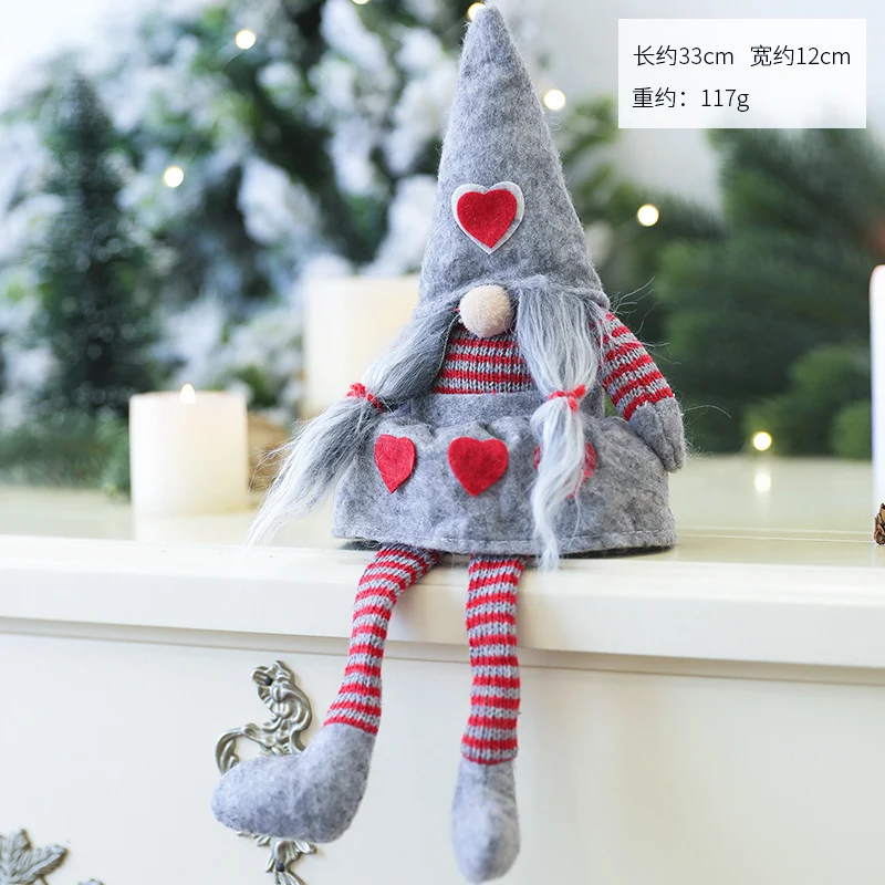 Совершенно новая детская плюшевая Одежда для мальчиков и девочек с Рождеством, длинная шведская кукла Санта-Клауса, украшения для рождественской елки, одежда - Цвет: girl