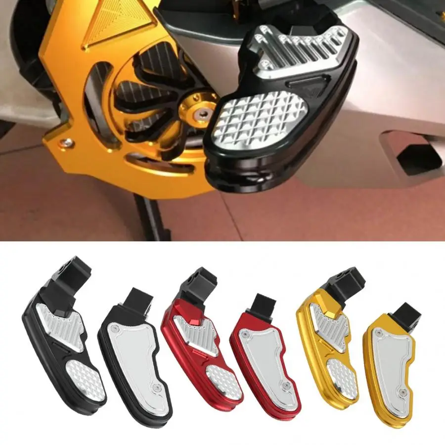 

2Pcs Motorcycle CNC Aluminum Alloy Rear Footrests Foot Pegs Fit for Honda PCX 125 150 2018-2019 Pedane Moto