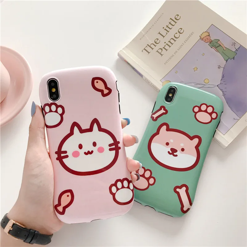 JAMULAR мультфильм Кот Собака Тонкий чехол для iPhone 7 X XS MAX 11 Pro XR 8 6 6s Plus Ультратонкий