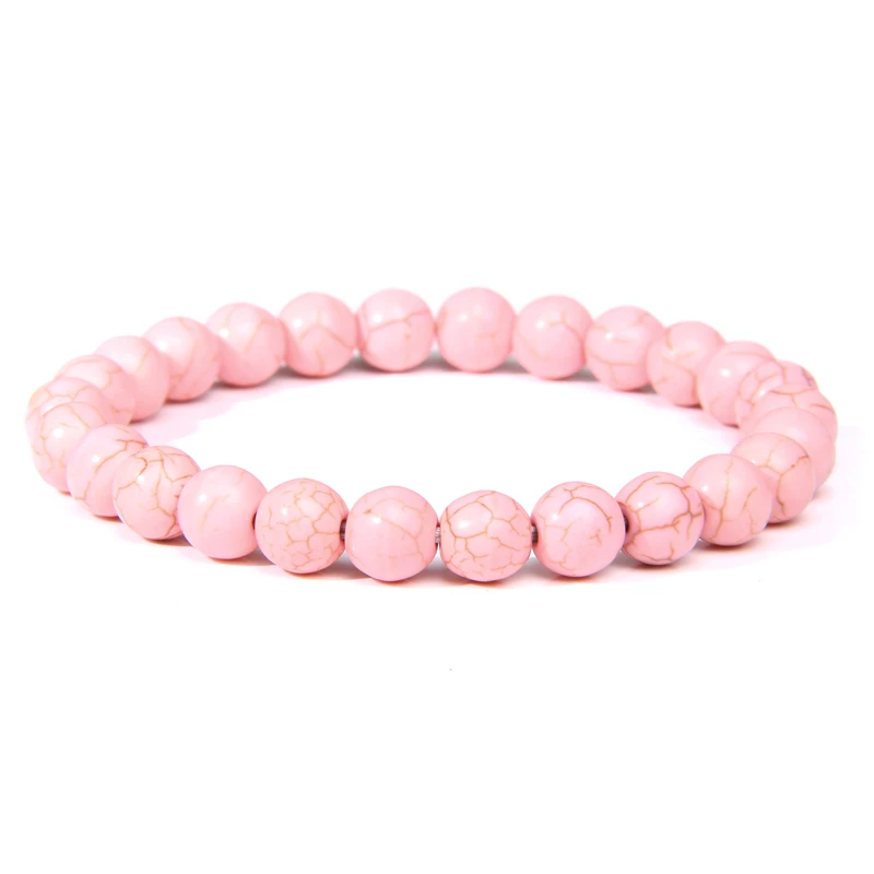 Pink Bracelet Natural Stone Bracelets Women Quartzs Agat Angelite Cat eye Bracelet Rhodochrosite Stone Bangles Jewelry Amethysts