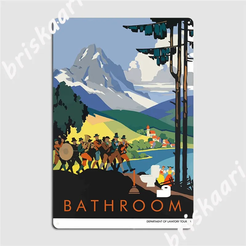 

Bathroom Austria Tourism Poster Metal Plaque Designing Club Plaques Living Room Tin Sign Poster