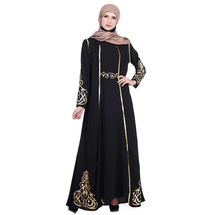 Мусульманское платье Abaya новинка 2 шт. туника и искусственная одежда для