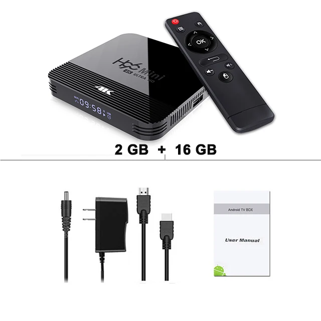 2G 16G Normal Remote H96 мини H8 Android 9,0 ТВ приставка 4K Смарт ТВ приставка H.265 2,4G 5G Wifi Google плеер четырехъядерный медиаплеер Netflix Bluetooth 4,0 - Цвет: 2G 16G Normal Remote