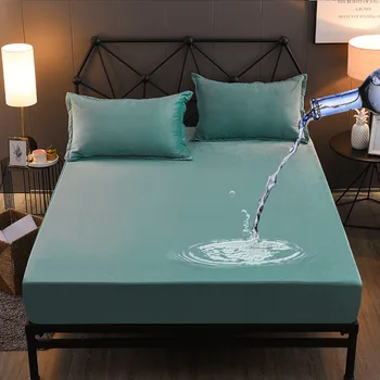 

All-inclusive Waterproof Mattress Cover Crystal Velvet Mat Non-slip Mattress Protector Towel Fabric Sheet Customizable