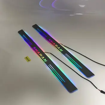 

RQXR led moving door scuff for Volkswagen sharan dynamic door sill plate flat lining overlay flow/fixed light