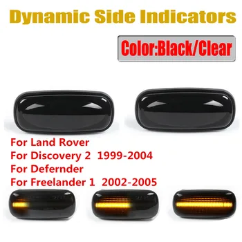 

2pcs Dynamic LED Side Marker Lights Flowing Turn Signal Light Side Repeater Lamp Blinker for Land Rover Freelander 1 Defernder