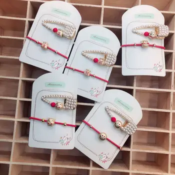 

South Korea New Style Dongdaemun Celebrity Style Pearl Mascot Cute Clip Sweet Simple Bang Side Clip Long Clip