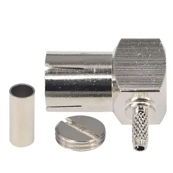 

10 Pieces IEC DVB-T TV PAL Female jack Right Angle Crimp connector for RG174 RG316 LMR100