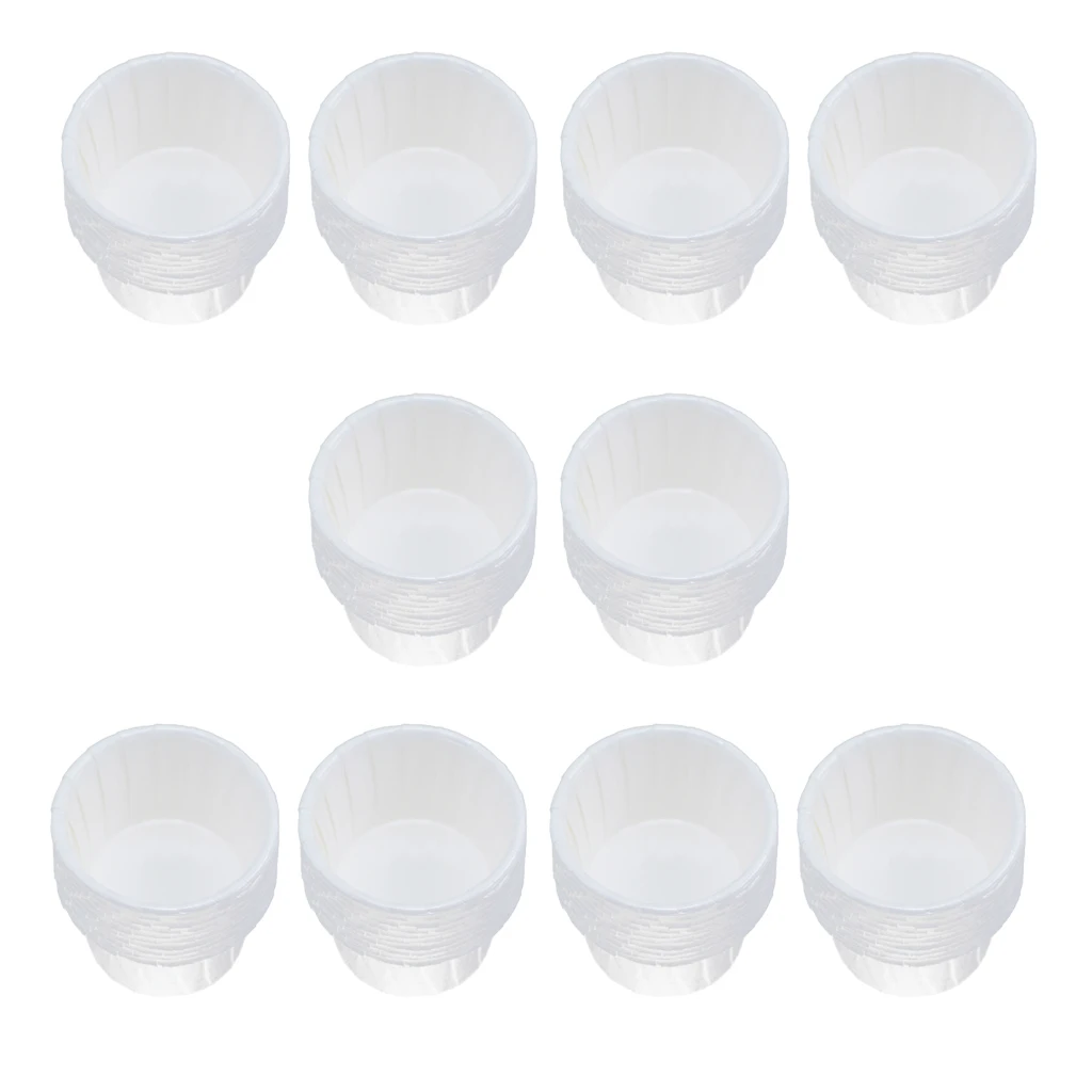 100x White Disposable Hard Beans Wax Beads Melting Bowl Containers for Waxing Hair Remover Pot Warmer-Keep Warmer Clean