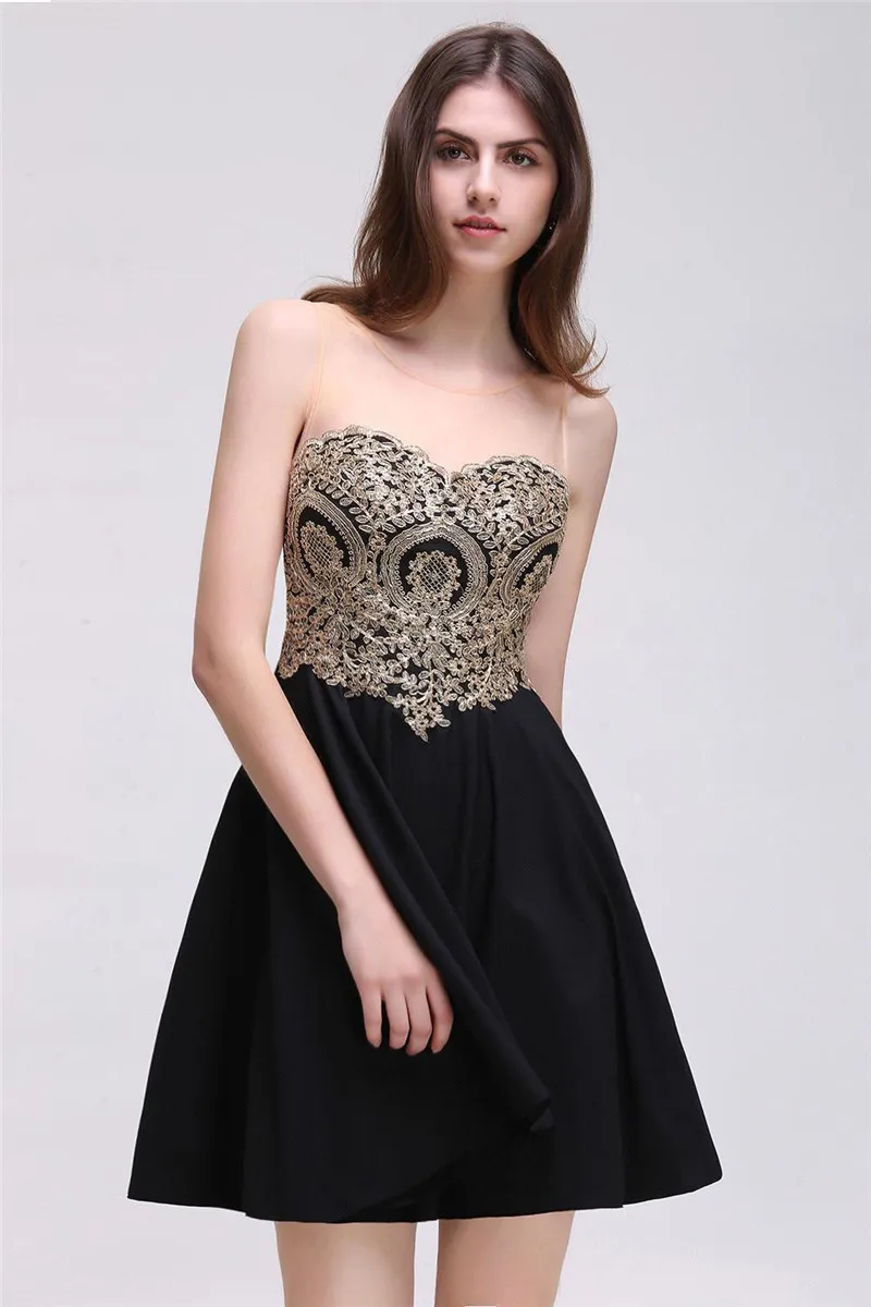 24 Hours Shipping Sexy Illusion Short Cocktail Dresses Lace Sweatheart Backless Mini Party Dresses Draped Robe De Cocktail
