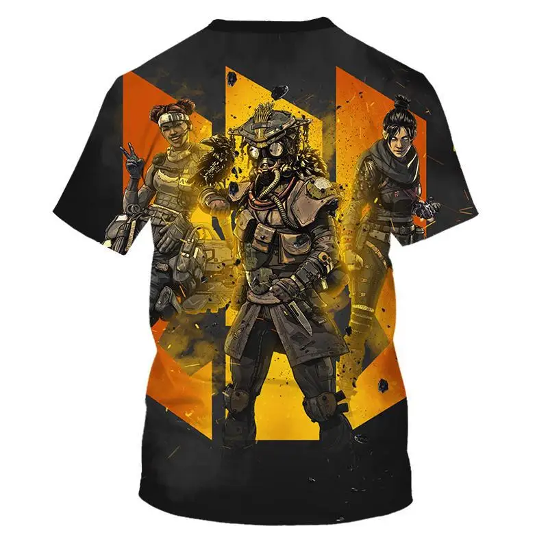 Летняя Детская Мужская футболка г. Новая футболка с 3D принтом Apex legend футболки для мальчиков и девочек детская одежда с короткими рукавами