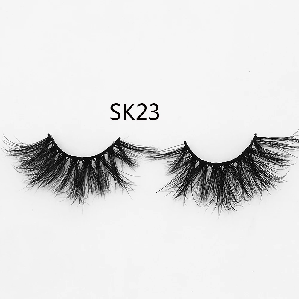 SK23 1 пара 20 мм 3D норковые накладные ресницы Роскошные крест-накрест норковые ресницы накладные ресницы ручной работы драматические ресницы инструменты для макияжа - Цвет: SK23