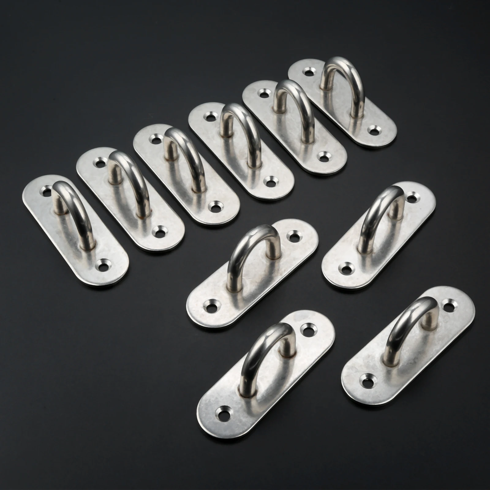 10Pcs Stainless Steel U-shaped Ceiling Mount Hook Base Fans For Leisure Sofa Sandbags Hammocks Rings Fixed 100x33mm | Обустройство