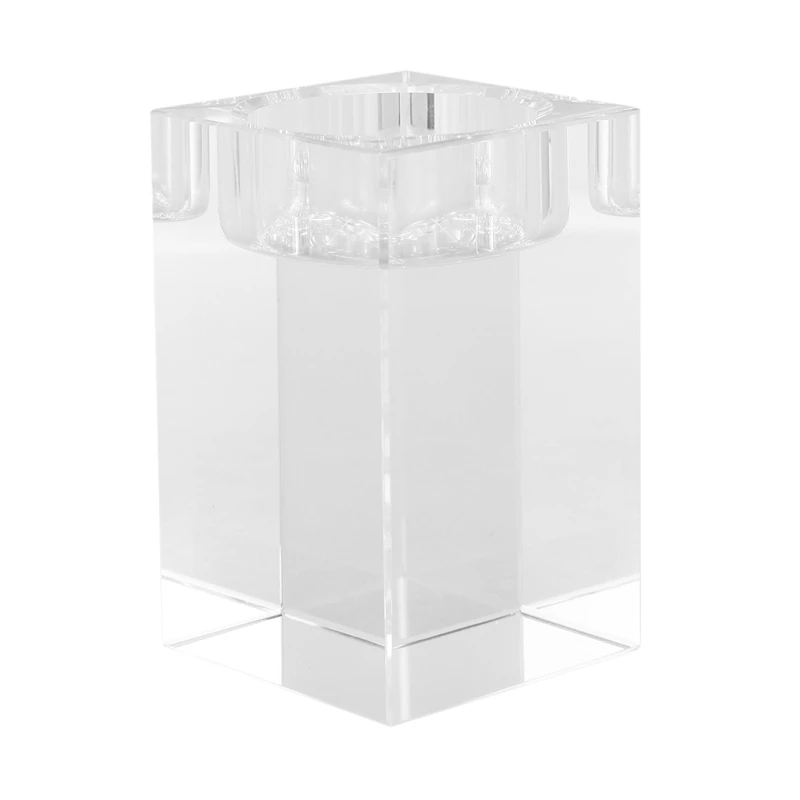 5 x 5 x 8CM Скандинавские хрустальные подсвечники для праздников, свадеб, украшения, стеклянные свечи, домашний декор, Геометрическая Центральная восковая горелка - Цвет: 5 x 5 x 8CM