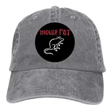 Бейсбольная Кепка унисекс в винтажном стиле с мышкой и крысой, регулируемая хлопковая Джинсовая Шляпа для папы, ковбойская Кепка