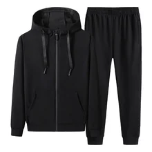 2021 latest fashion design plain jogging track suit Custom Logo Hoodies Set Long Sleeve 2 pcs Hoodie Set Tracksuit