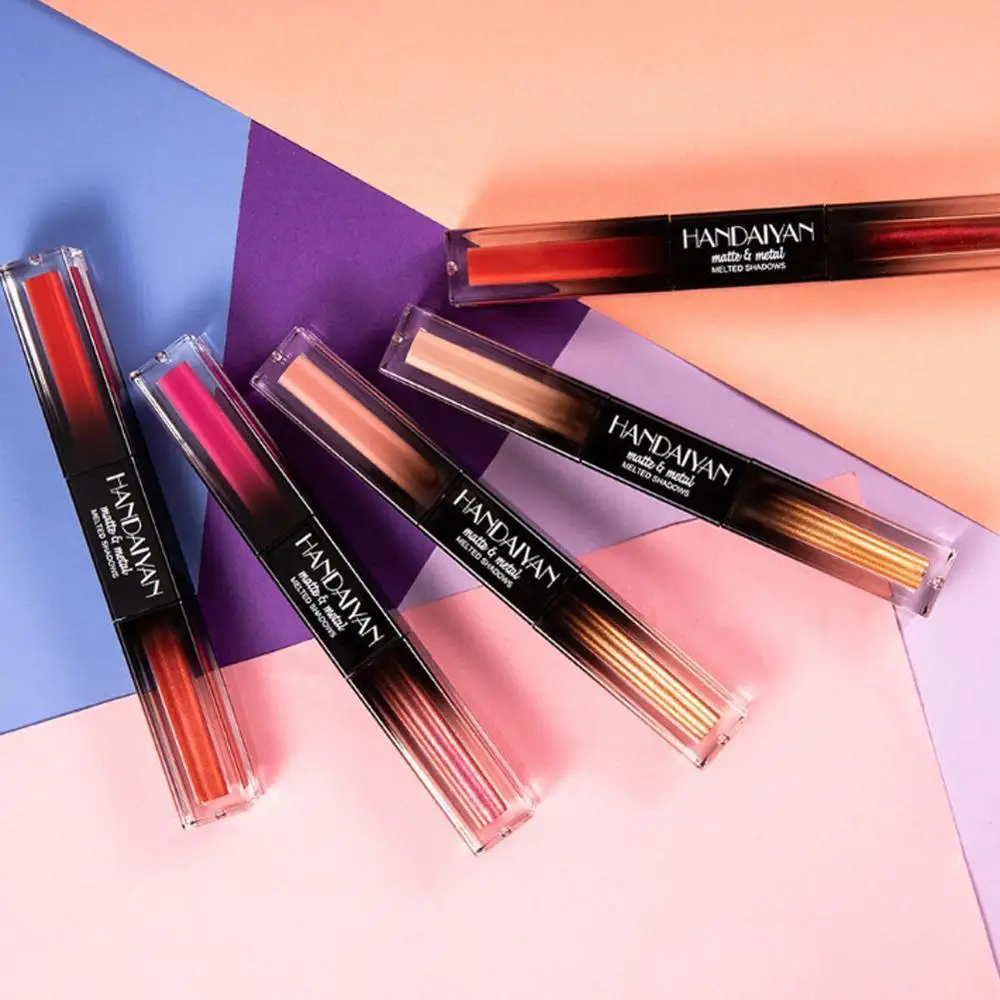 

Double-headed Liquid Eye Shadow Pearlescent Matte Water Eye Shadow Polarized-shiny Two-color Eye shadow Liquid Makeup