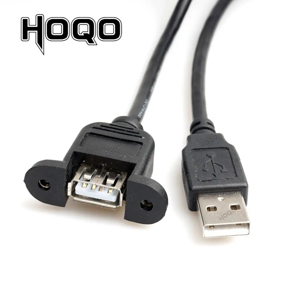USB Удлинительный кабель Type A порт 2 0 штекер гнездо с винтовой блокировка отверстия