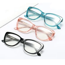 Модные квадратные оправы для очков для женщин, модные брендовые сексуальные прозрачные оправы для очков «кошачий глаз», оптические компьютерные оправы для очков, прозрачные линзы