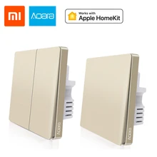 Xiaomi Original Mijia Aqara Wall Switch Smart Light ZigBee Switches Remote Control Gold Version for apple homekit 2019 Newest Upgrade