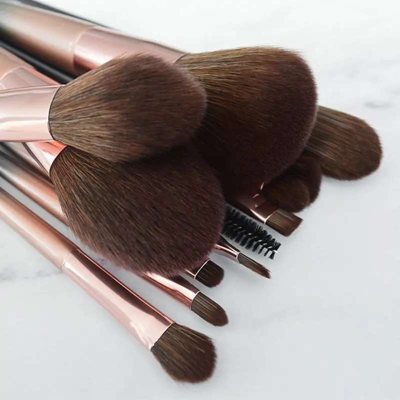 12pc Makeup Brushes for Powder Concealer Blusher Highlight Eyebow Cosmetic Tools 3