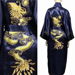 2019 Новое японское кимоно мужской банный халат с принтом Пижама с драконом человек с длинным рукавом Летний халат 2019 Мода азиатская одежда