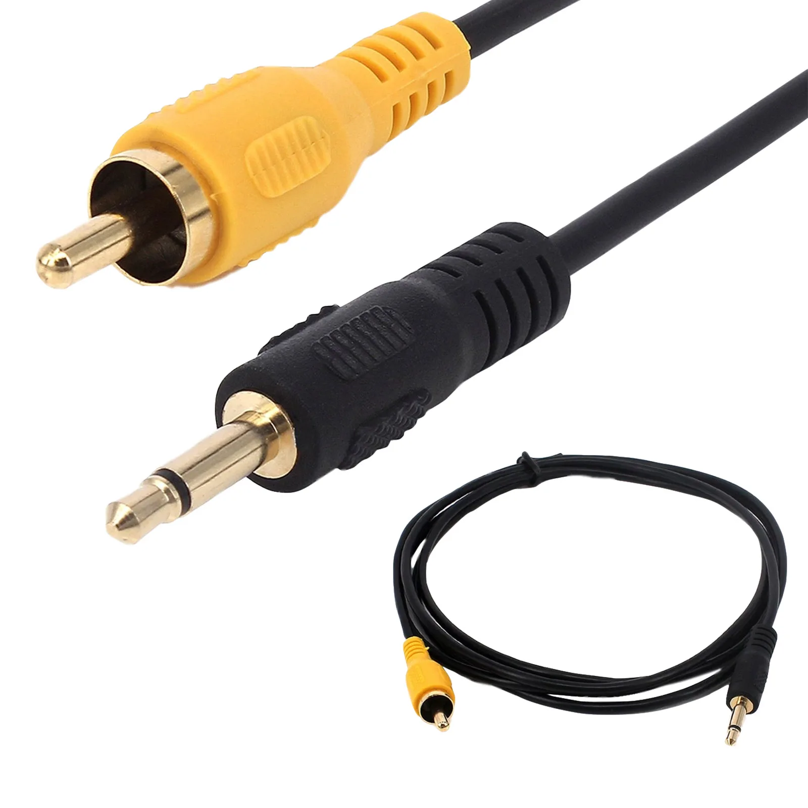 

1pc 6Ft 3.5mm 1/8" Mono Male Mini Plug To RCA Male Audio Adapter Cable Cord Gold 1.8m