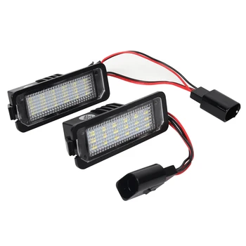 

2X LED Car License Plate Light For VW Golf 4 5 6 Lupo Passat 4D Sedan CC New Beetle POLO Phaeton Scirocco EOS Skoda Superb 2008