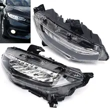 

Pair For 2016-2018 Honda Civic LED Left+Right Headlights Projector Headlamps new