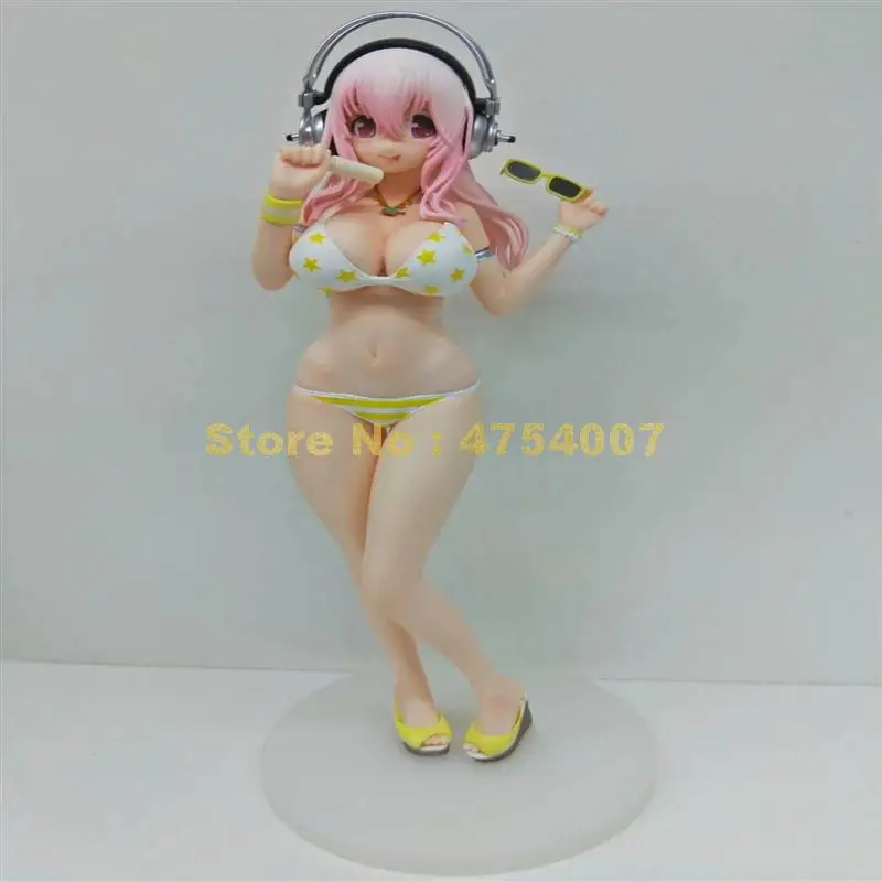 Аниме Супер sonico в бикини одежда для плавания Мороженое ПВХ фигурка Коллекционная модель 20 см игрушка